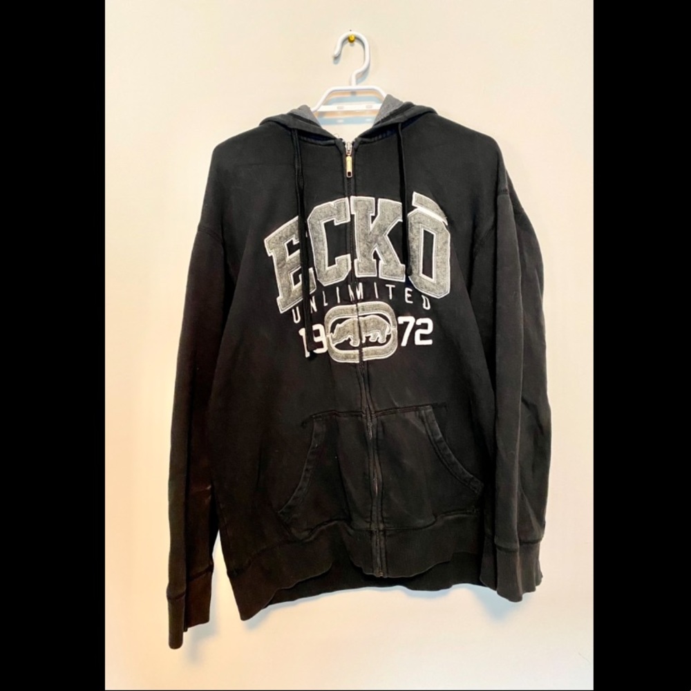 ECKO UNLTD zip up sweater, size 2XL, colour Black